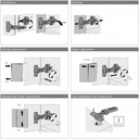 Onsys 4447i, Silent Hinge - 0 Crank Door Hinges with Mounting Plates & Cover Caps