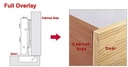 Onsys 4447i, Silent Hinge - 0 Crank Door Hinges with Mounting Plates & Cover Caps