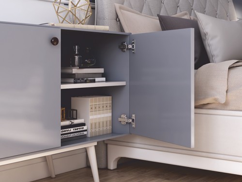 Onsys 4447i, Silent Hinge - 0 Crank Door Hinges with Mounting Plates & Cover Caps